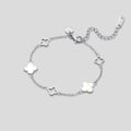 Lucia Silver Clover Bracelet