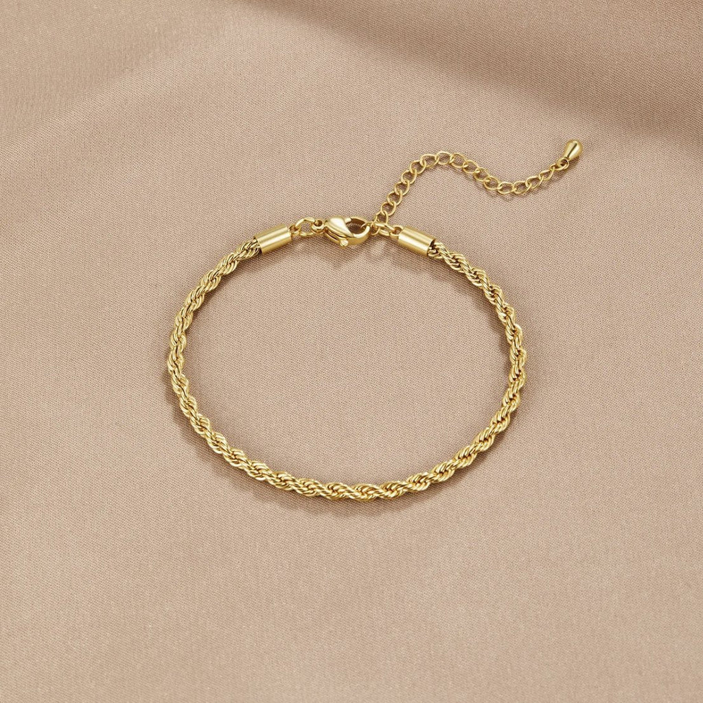 Twisted 18K Gold Bracelet